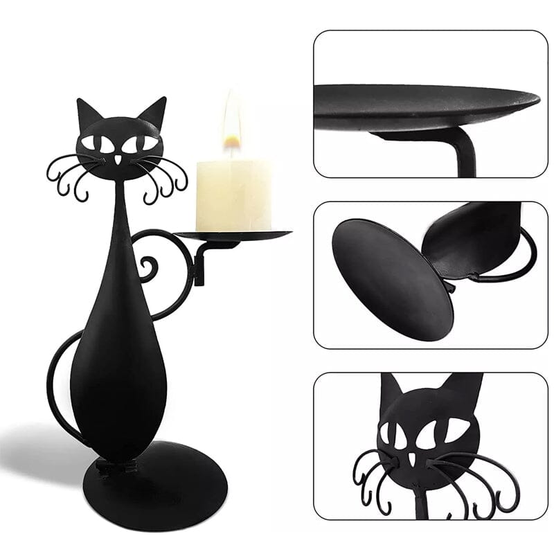 Candelabro gatto nero