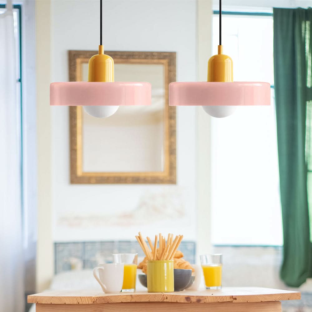 Lampada a Sospensione in Vetro Bauhaus a 2 Teste Regolabile