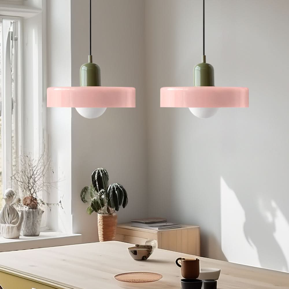 Lampada a Sospensione in Vetro Bauhaus a 2 Teste Regolabile
