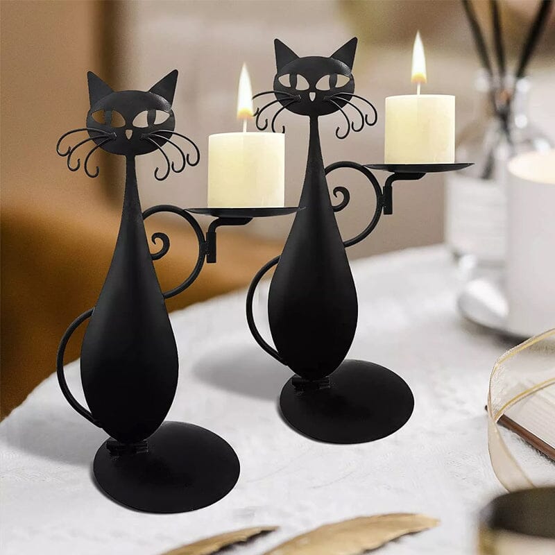 Candelabro gatto nero