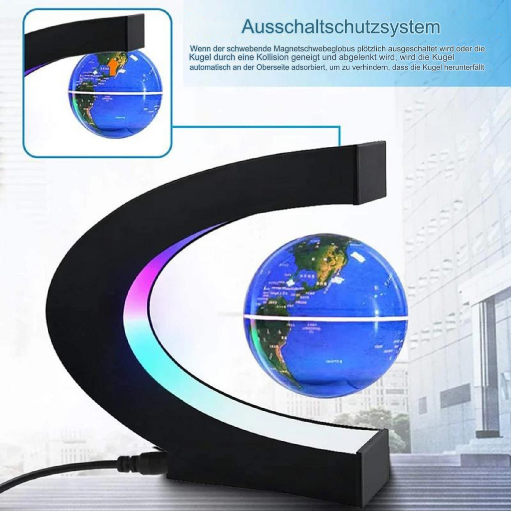 AstroGlobe LED Mappamondo – Lampada Mappamondo Fluttuante con Sospensione Magnetica