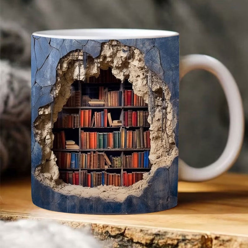 Mocky™ Tazza 3D a Forma di Libreria | 50% SCONTO
