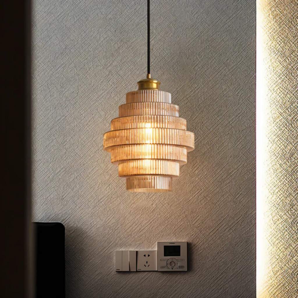 Hebes - Lampada a Sospensione Retro in Vetro
