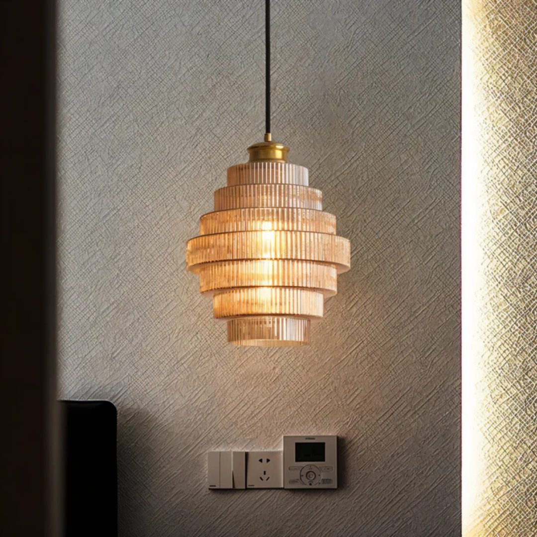 Hebes - Lampada a Sospensione Retro in Vetro