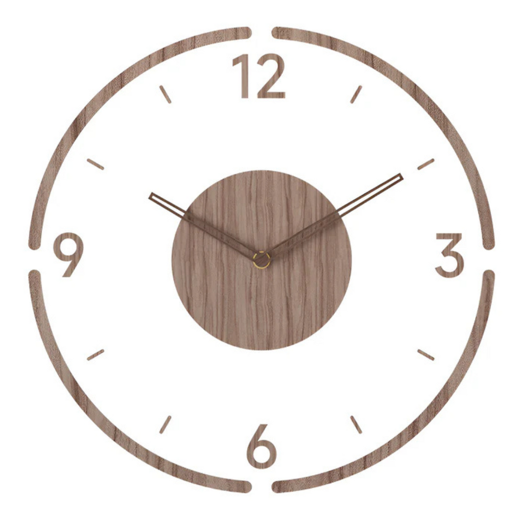 Orologio da parete moderno 30 cm in acrilico e legno per il soggiorno