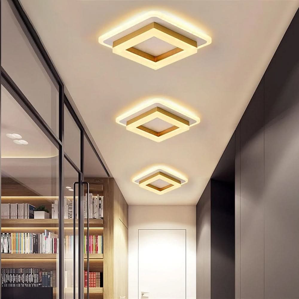 Lampada da soffitto LED quadrata per interni moderni