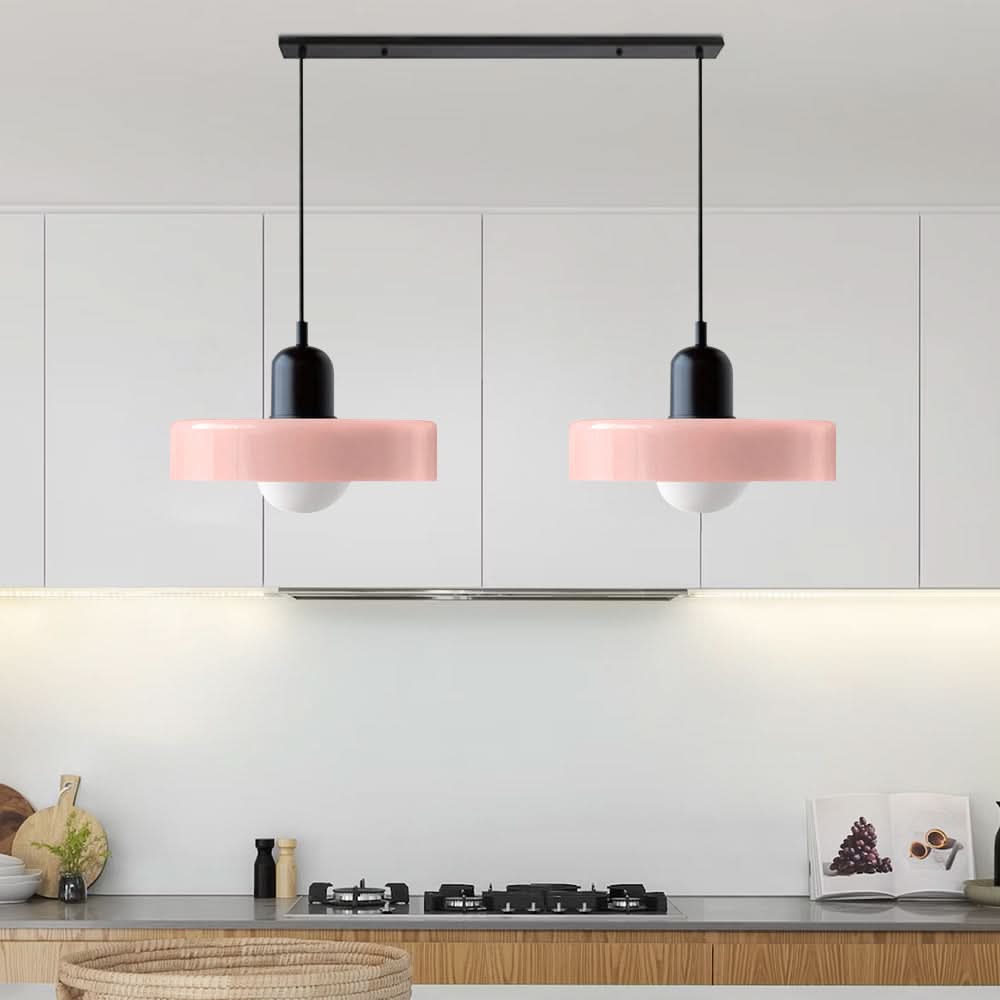 Lampada a Sospensione in Vetro Bauhaus a 2 Teste Regolabile