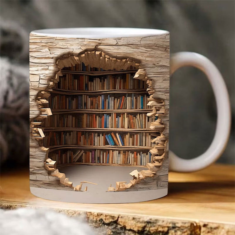 Mocky™ Tazza 3D a Forma di Libreria | 50% SCONTO