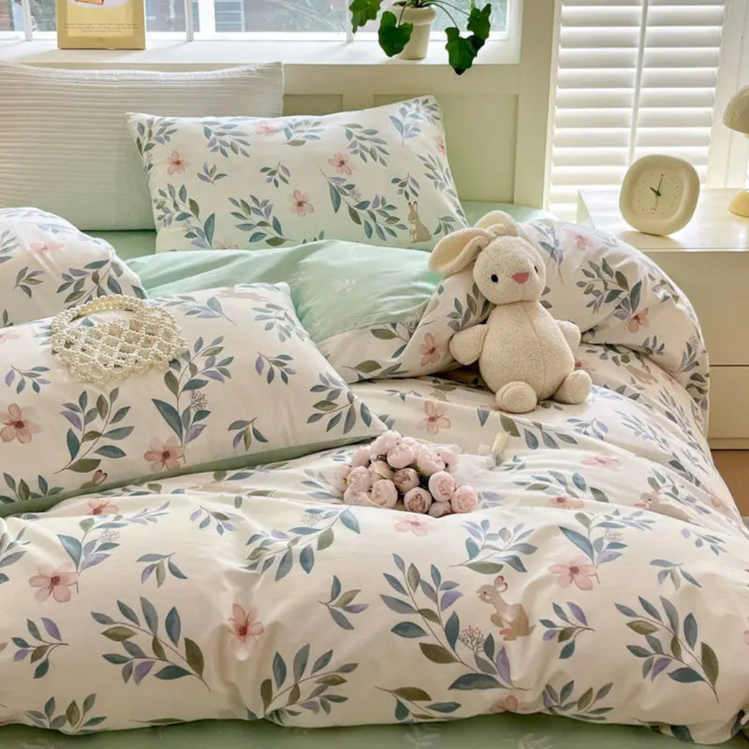 Copertura per Piumone Soft Floral per Decorazioni Eleganti della Camera da Letto
