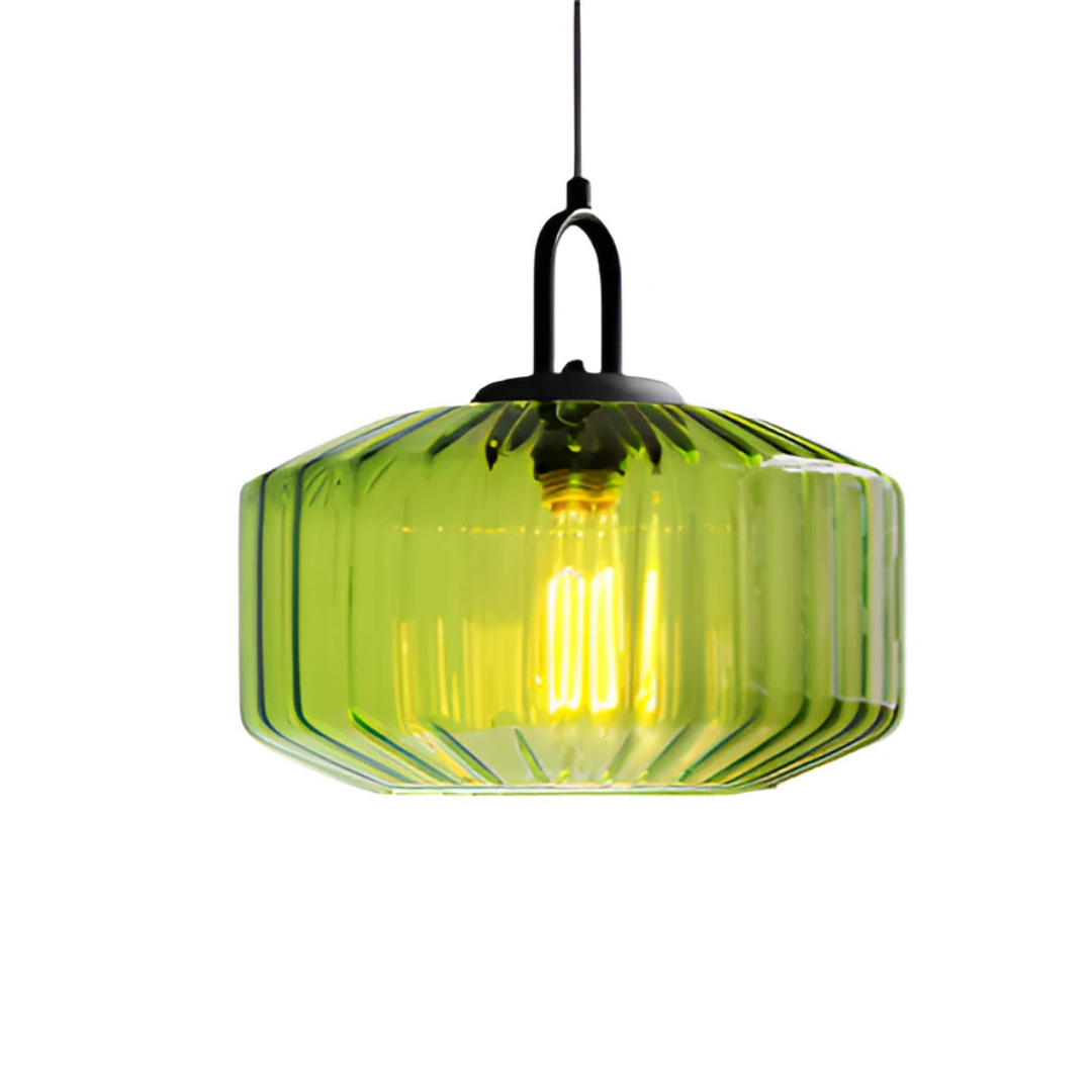 Mireta - Lampada a sospensione in vetro retro colorato