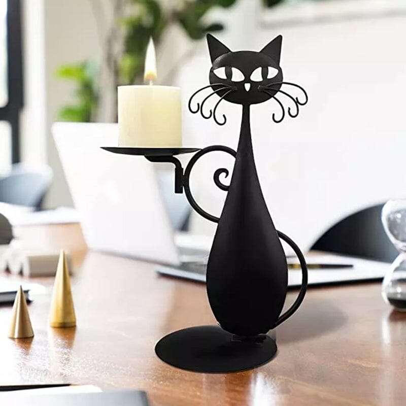 Candelabro gatto nero
