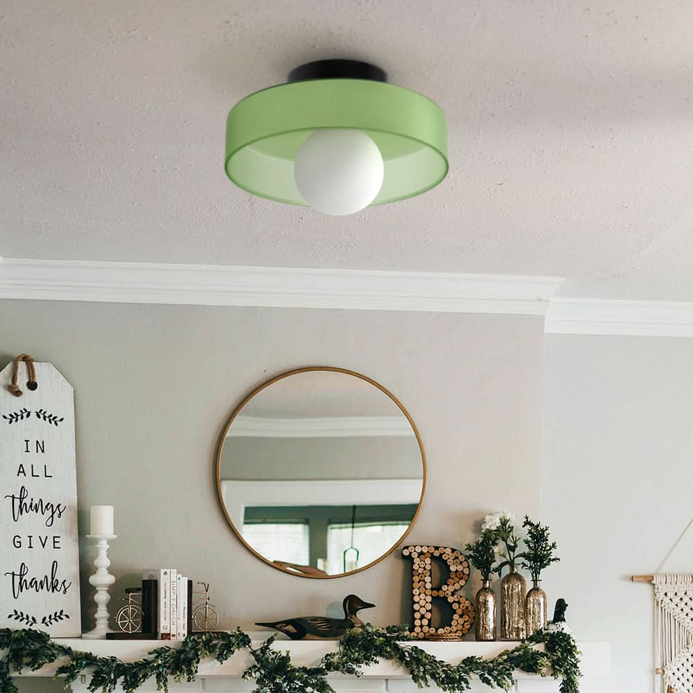 Lampada da Soffitto Rotonda dal Design Moderno – Lampada in Vetro Elegante per Interni Contemporanei