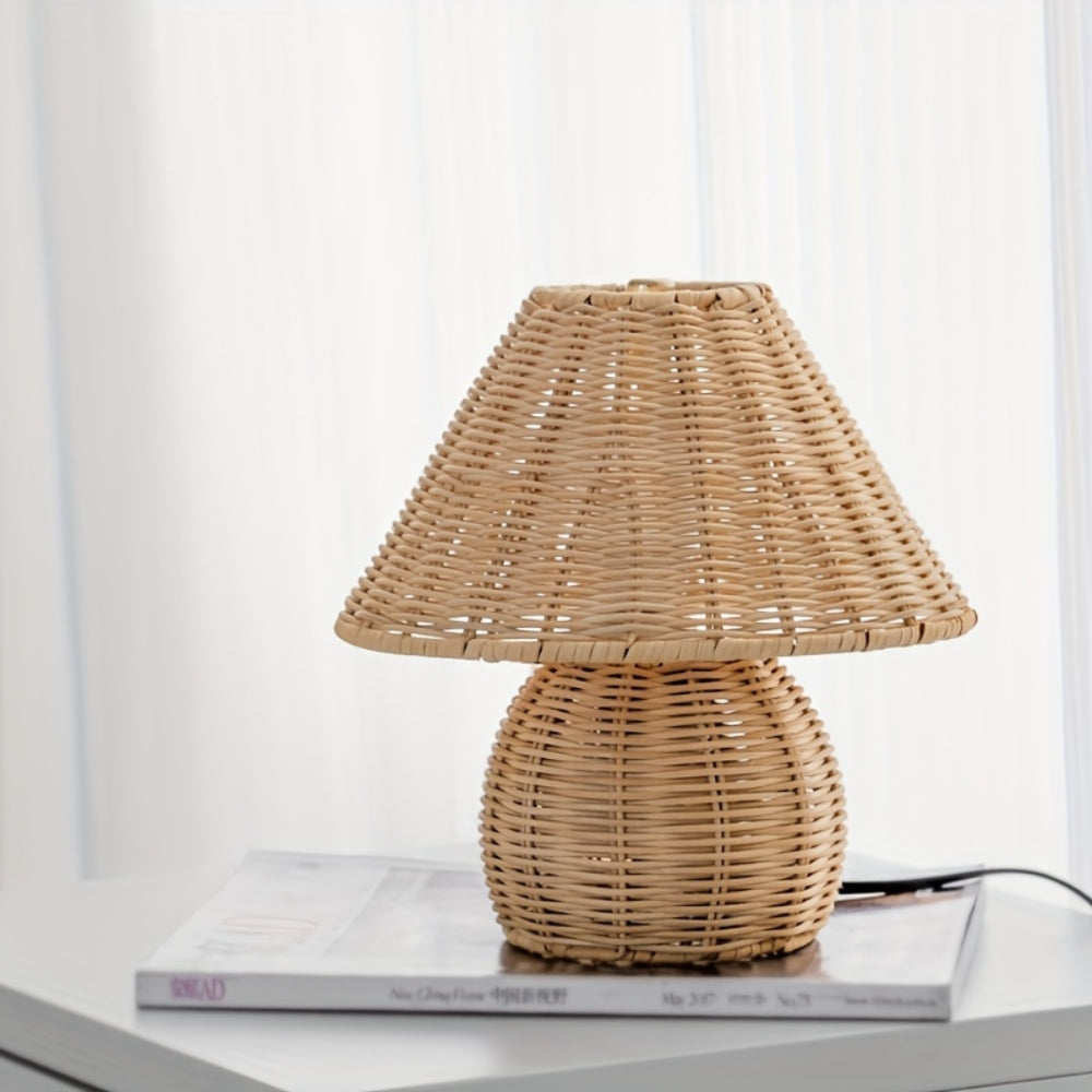 Noya Lampada da Tavolo in Rattan Decorazione per la Casa