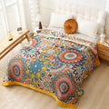Coperta in Cotone Jacquard Floreale Marocchino