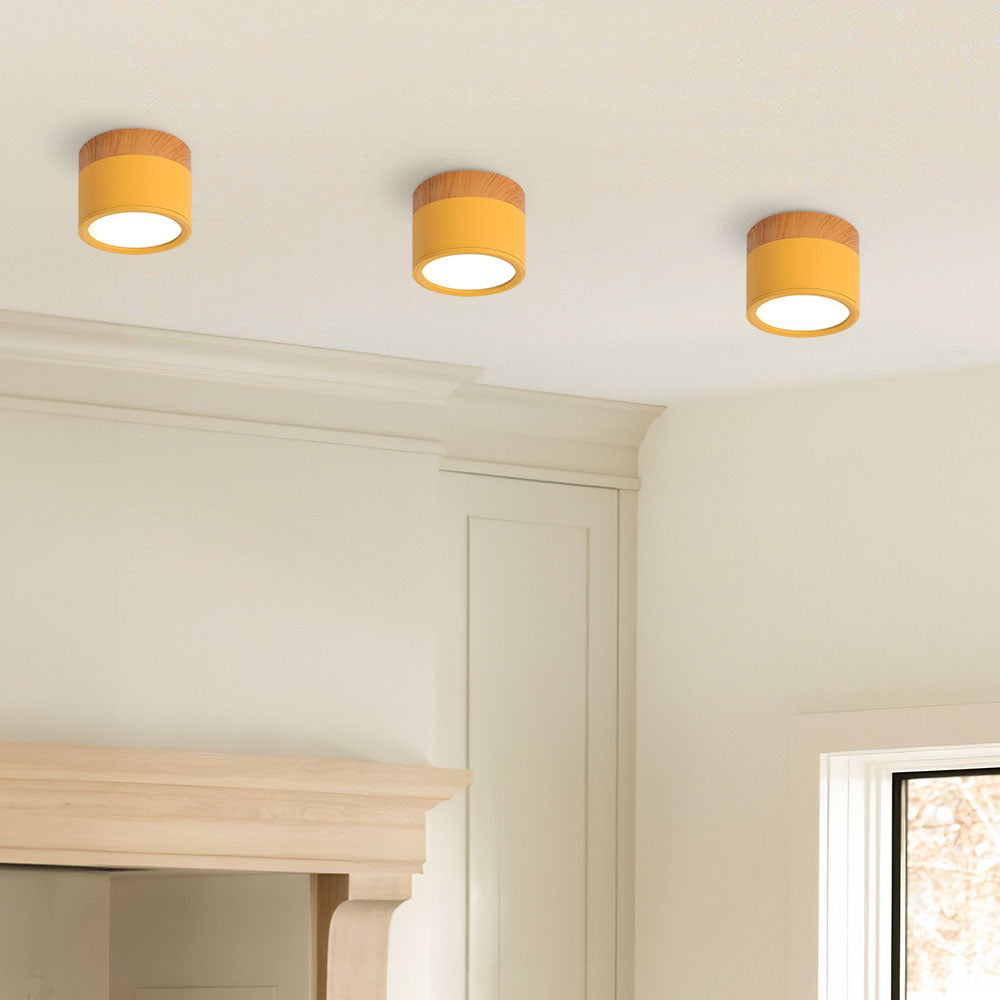 Lampada da soffitto LED moderna a montaggio a incasso cilindrica