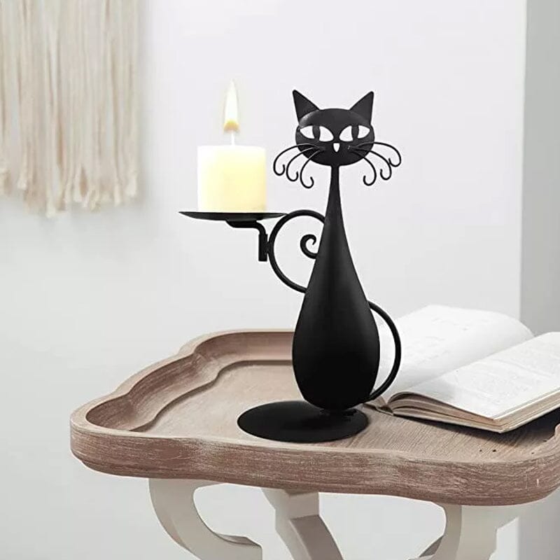 Candelabro gatto nero