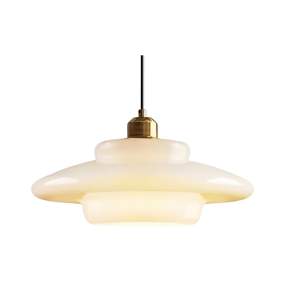 La Perla della Lampada a Sospensione in Vetro Art Deco