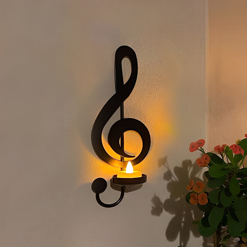 Lampada da parete musicale nera