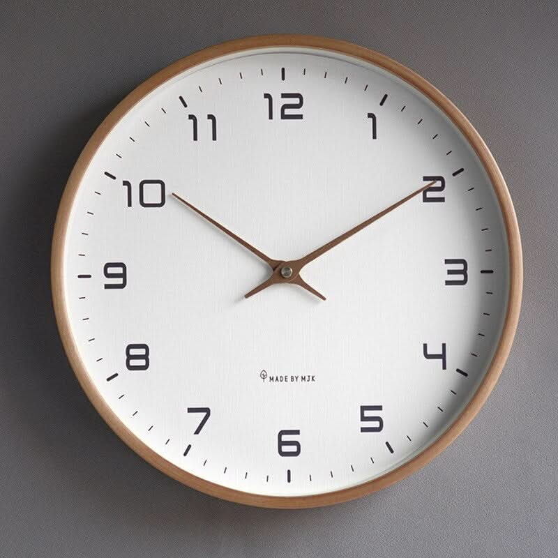 Orologio da Parete in Legno Scandinavo – Design Minimalista