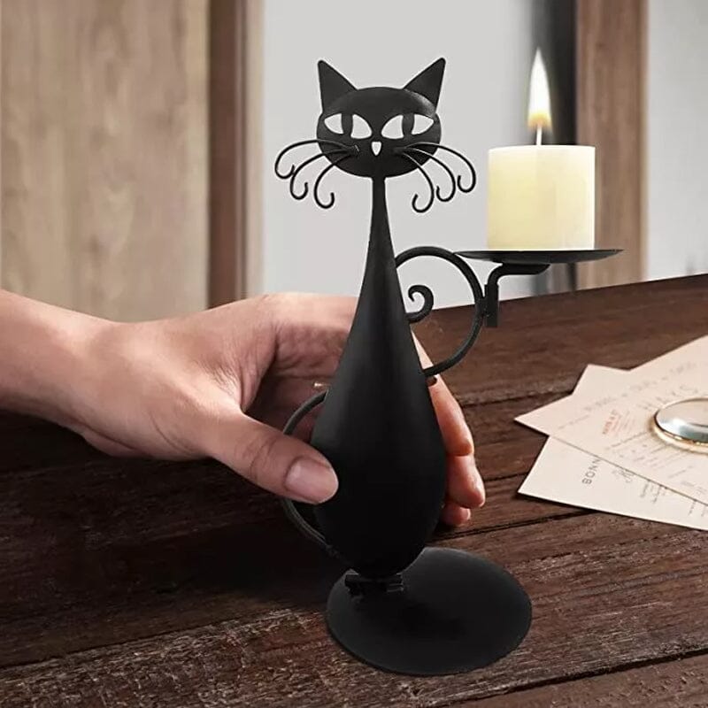 Candelabro gatto nero