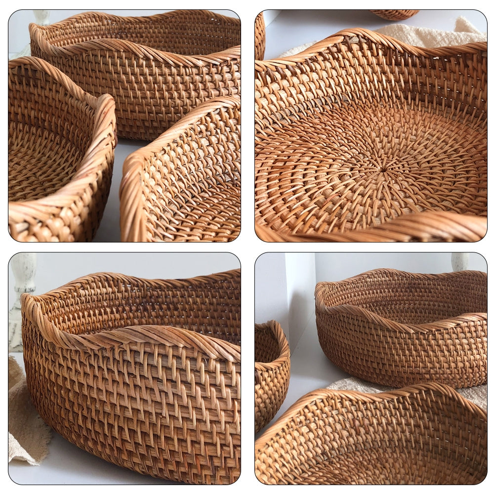 Cesto in Rattan Intrecciato Elegante