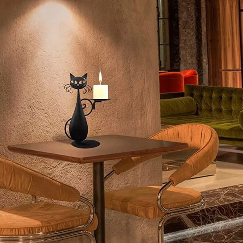 Candelabro gatto nero