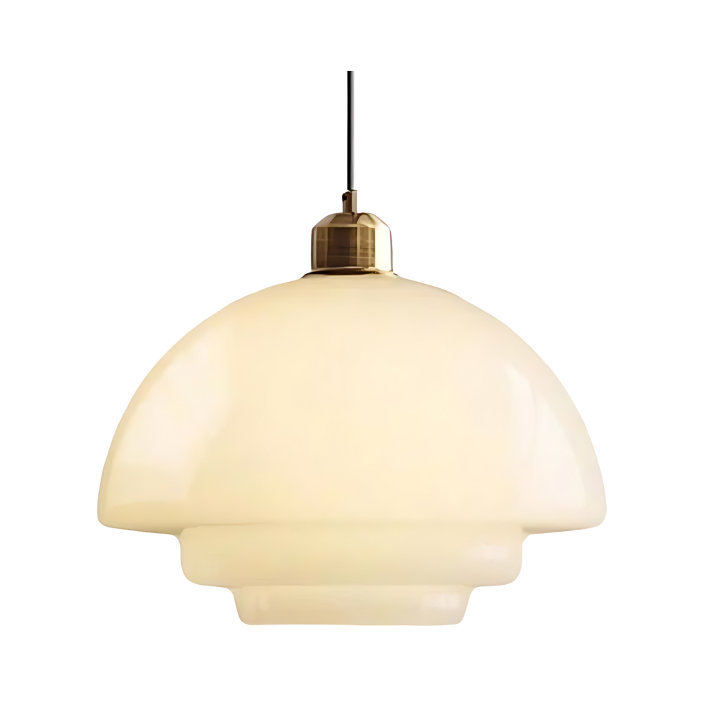 La Perla della Lampada a Sospensione in Vetro Art Deco
