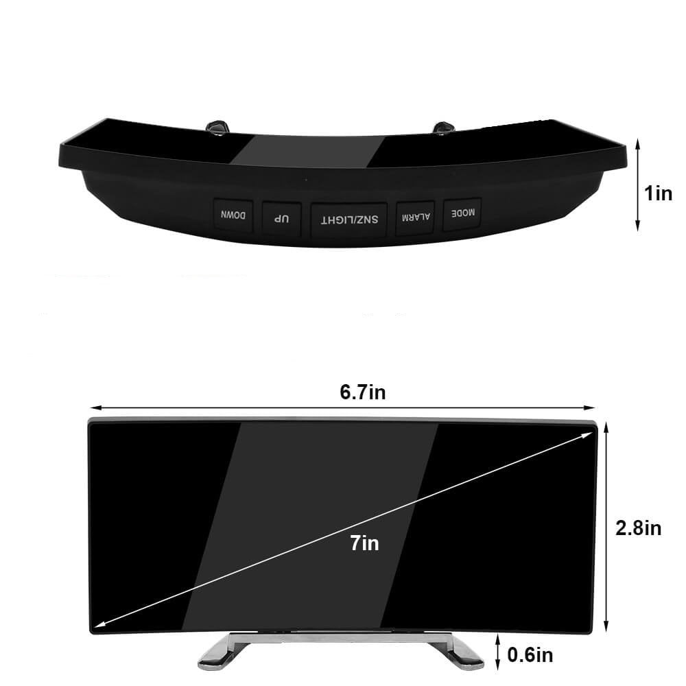 Sveglia Digitale Curva LED