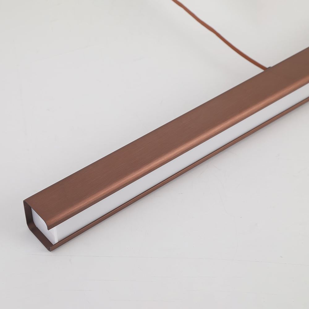Moderno Lampadario a LED – Stile Industriale con Dettagli in Pelle