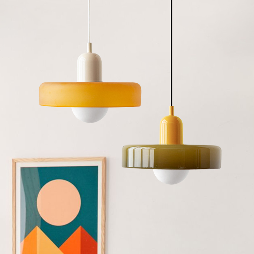 Lampada a sospensione in vetro colorato - BauLume