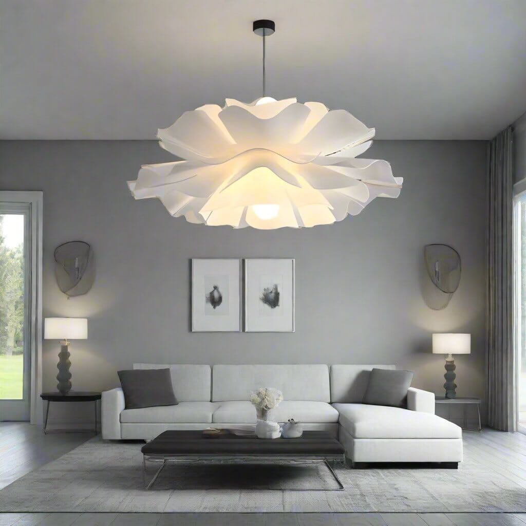 Lampada da Soffitto LED Scandinava con Motivo Floreale