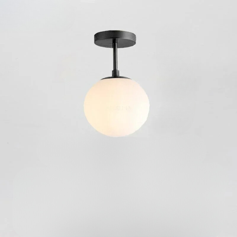 Lampada a soffitto in stile nordico realizzata in vetro – Elegante sfera bianca per ogni ambiente