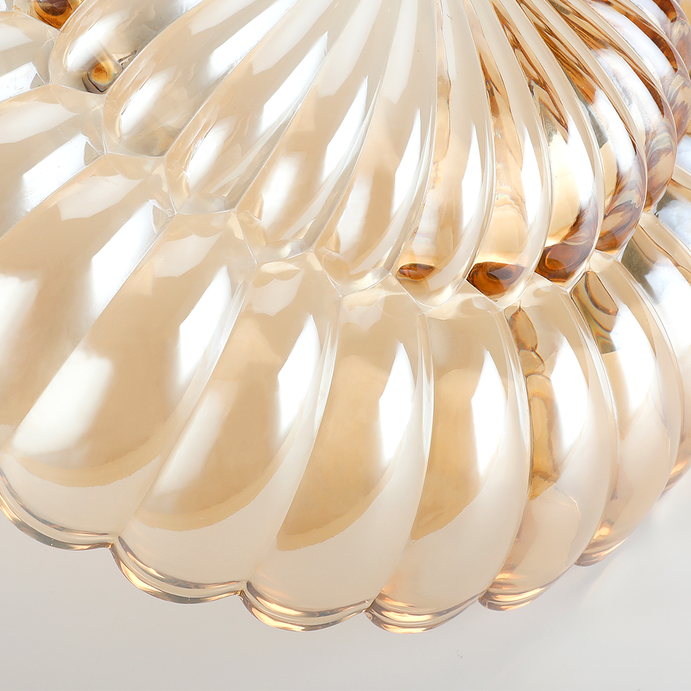 Amyra | Lampada da soffitto in vetro ambra vintage per soggiorno e camera da letto