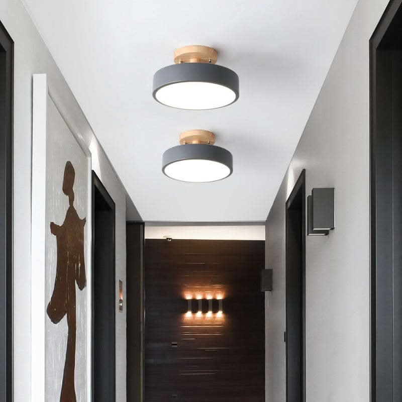 Lampada da soffitto LED in legno moderno con funzione dimmerabile