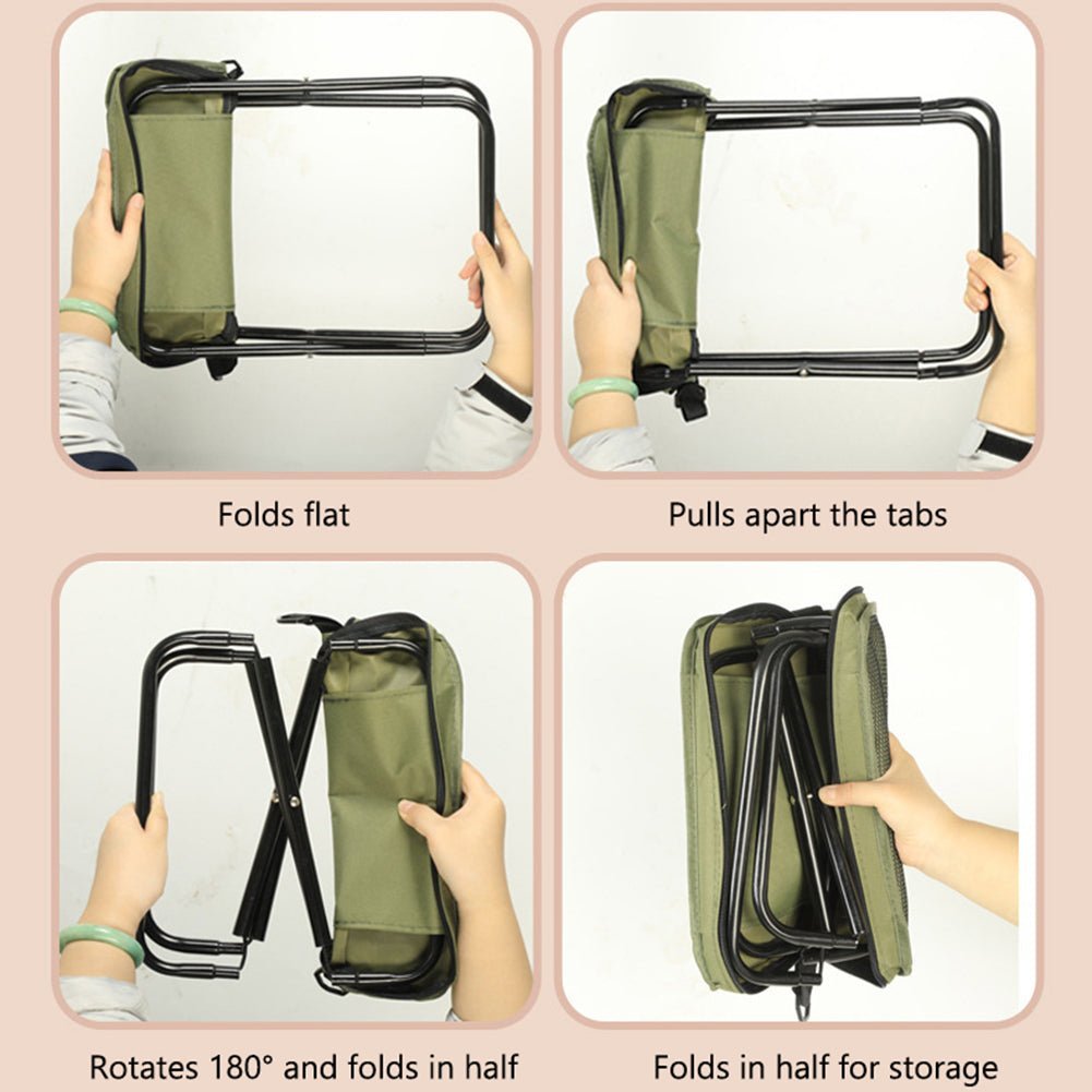 Borsa Sedia 2-in-1 – Zaino Ultra Leggero Pieghevole con Sedia Integrata