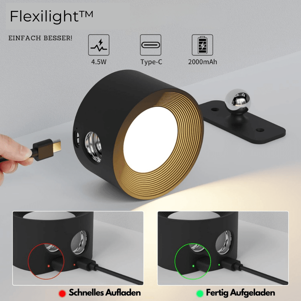 Lampada da Parete Wireless – Illuminazione LED Ricaricabile e Regolabile a 360°