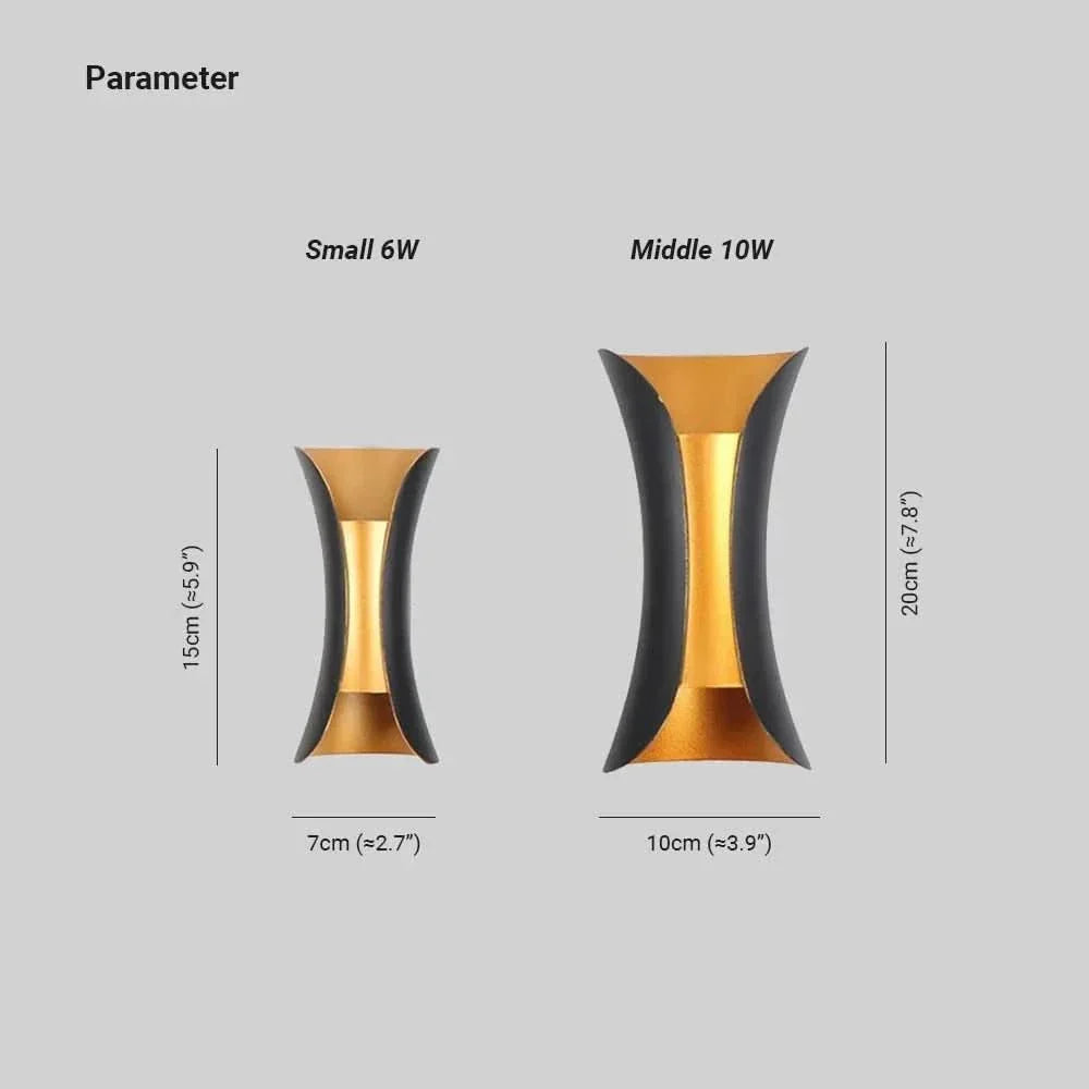 Applique da esterno resistente agli agenti atmosferici con protezione IP65