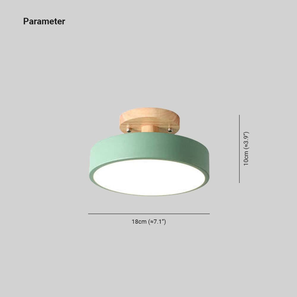 Lampada da soffitto LED in legno moderno con funzione dimmerabile