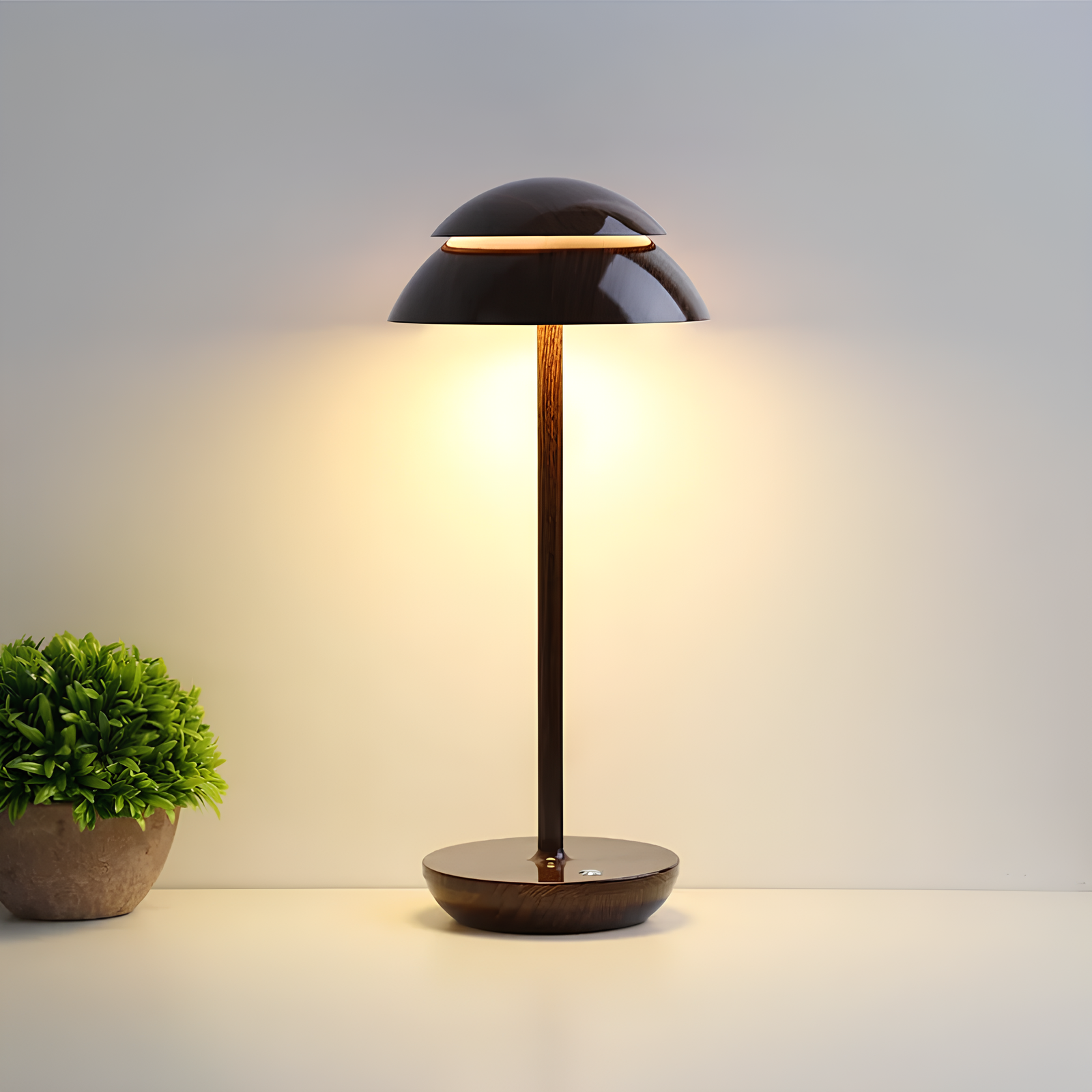 Cello – Lampada da tavolo wireless in alluminio con funzione dimmer