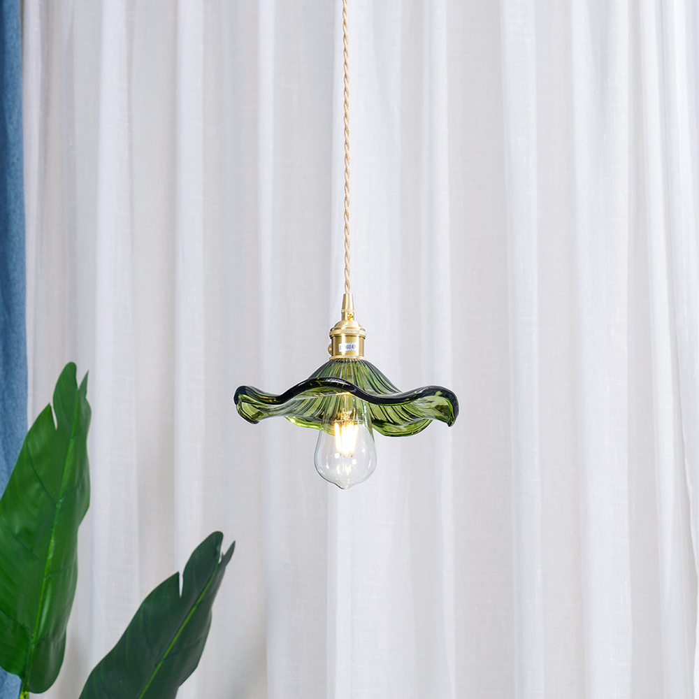 Lampada a Sospensione in Vetro Chic Hibiscus
