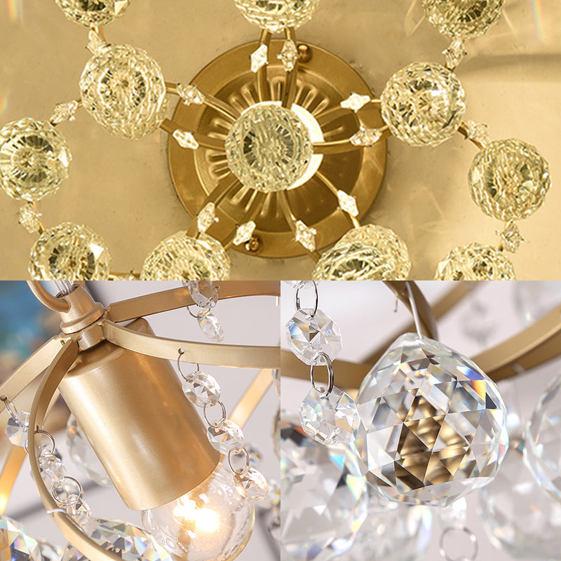 CrystalElegance Pendel - Lampada da Soffitto di Lusso con Dettagli in Ottone