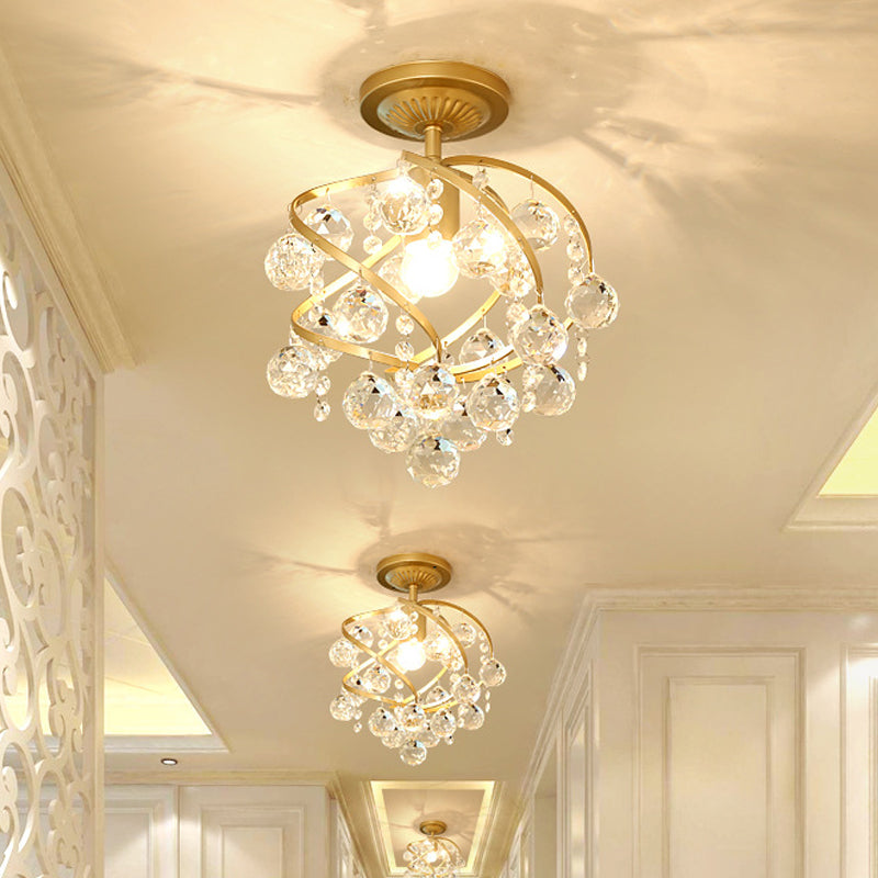CrystalElegance Pendel - Lampada da Soffitto di Lusso con Dettagli in Ottone