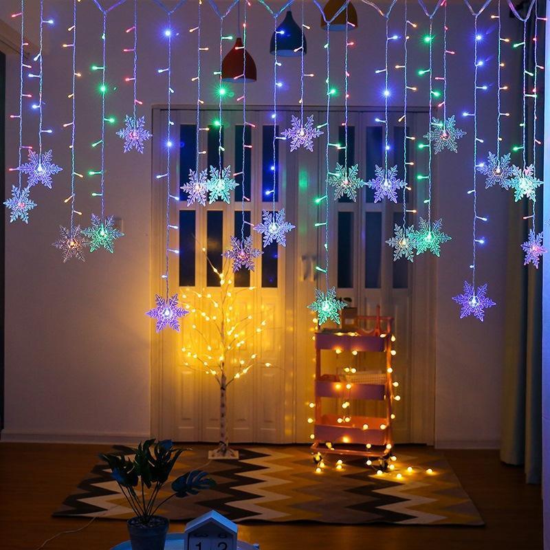 Catena di Luci LED con Fiocchi di Neve | Interno & Esterno