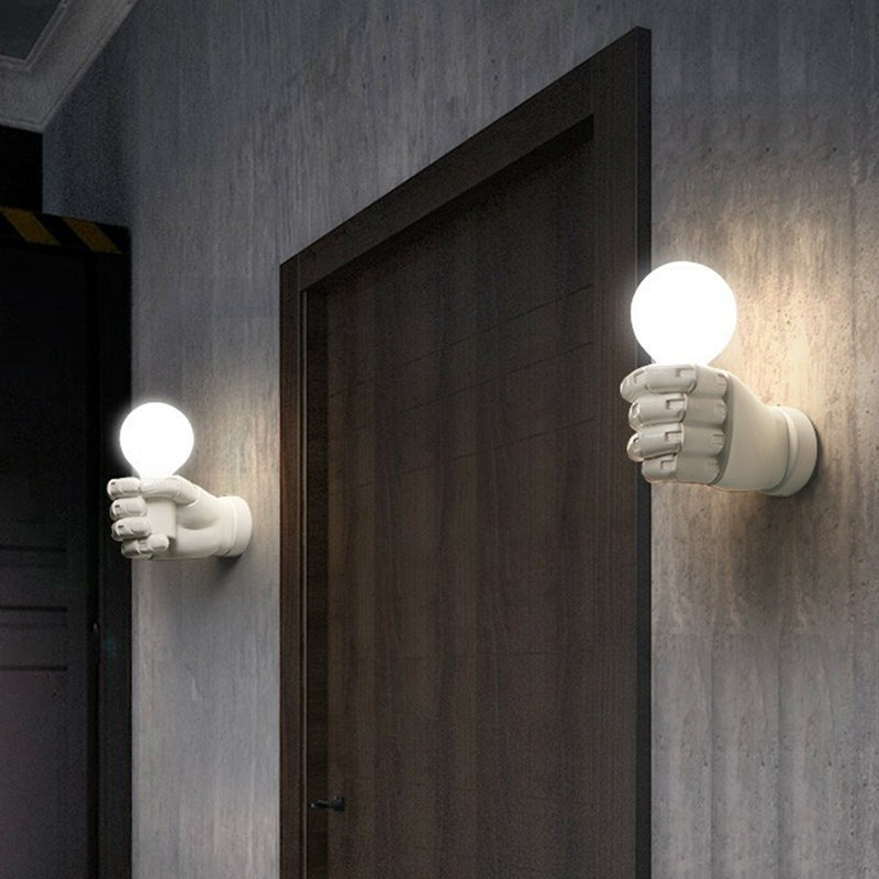 Applique in Resina Fist Artistica 1 Lampadina Illuminazione da Parete per Ristorante