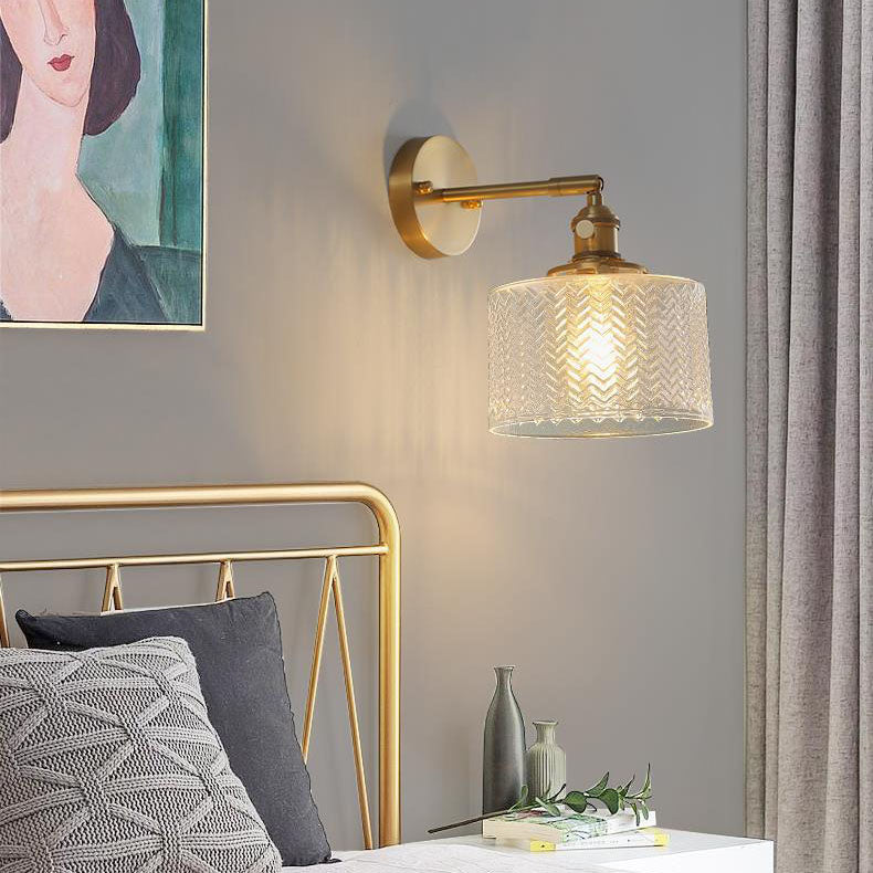 Lampada da Parete a Cilindro Minimalista Creativa in Ottone Nordico a 1 Luce