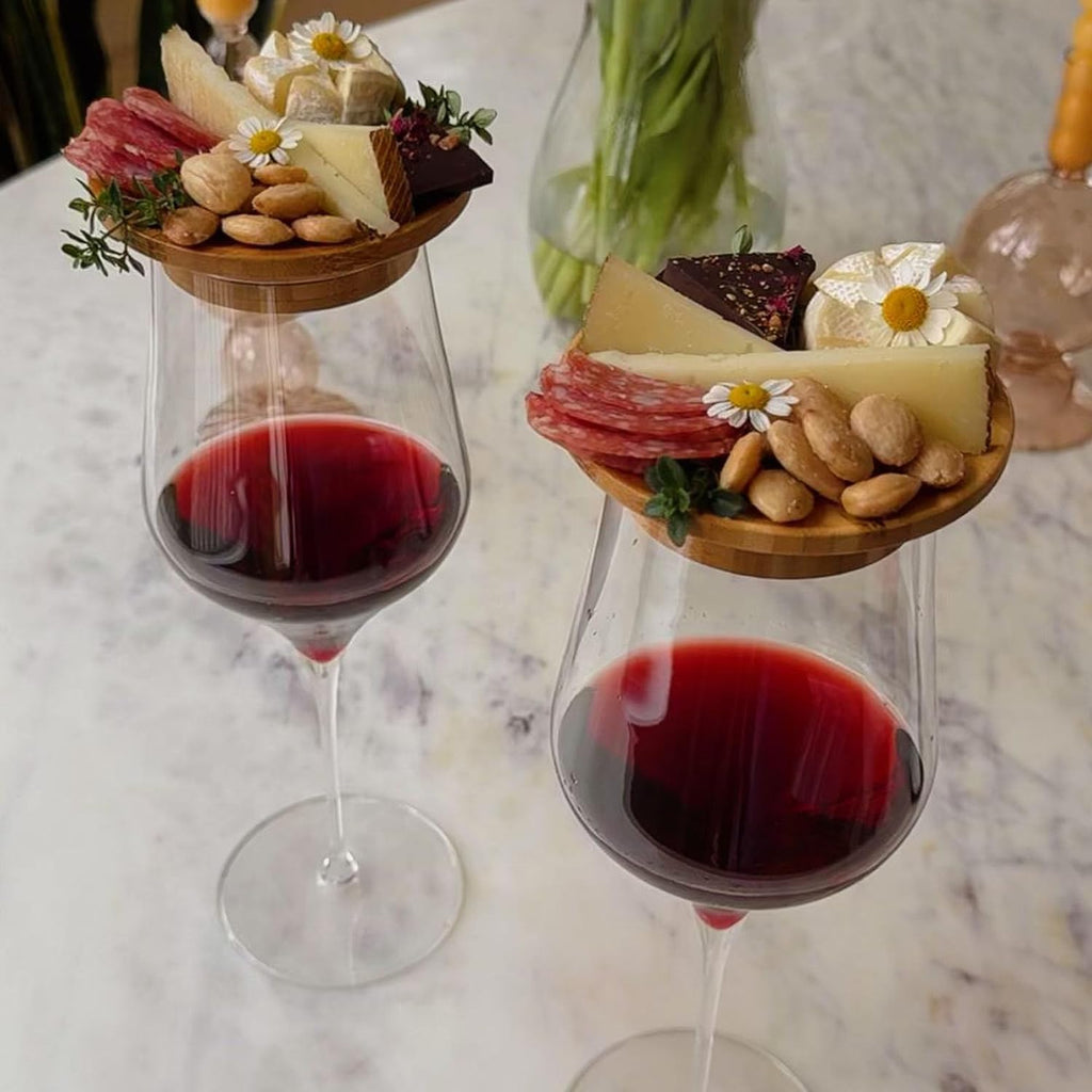 PerfekterGenuss - Topper per bicchiere di vino e charcuterie | 1+3 GRATIS
