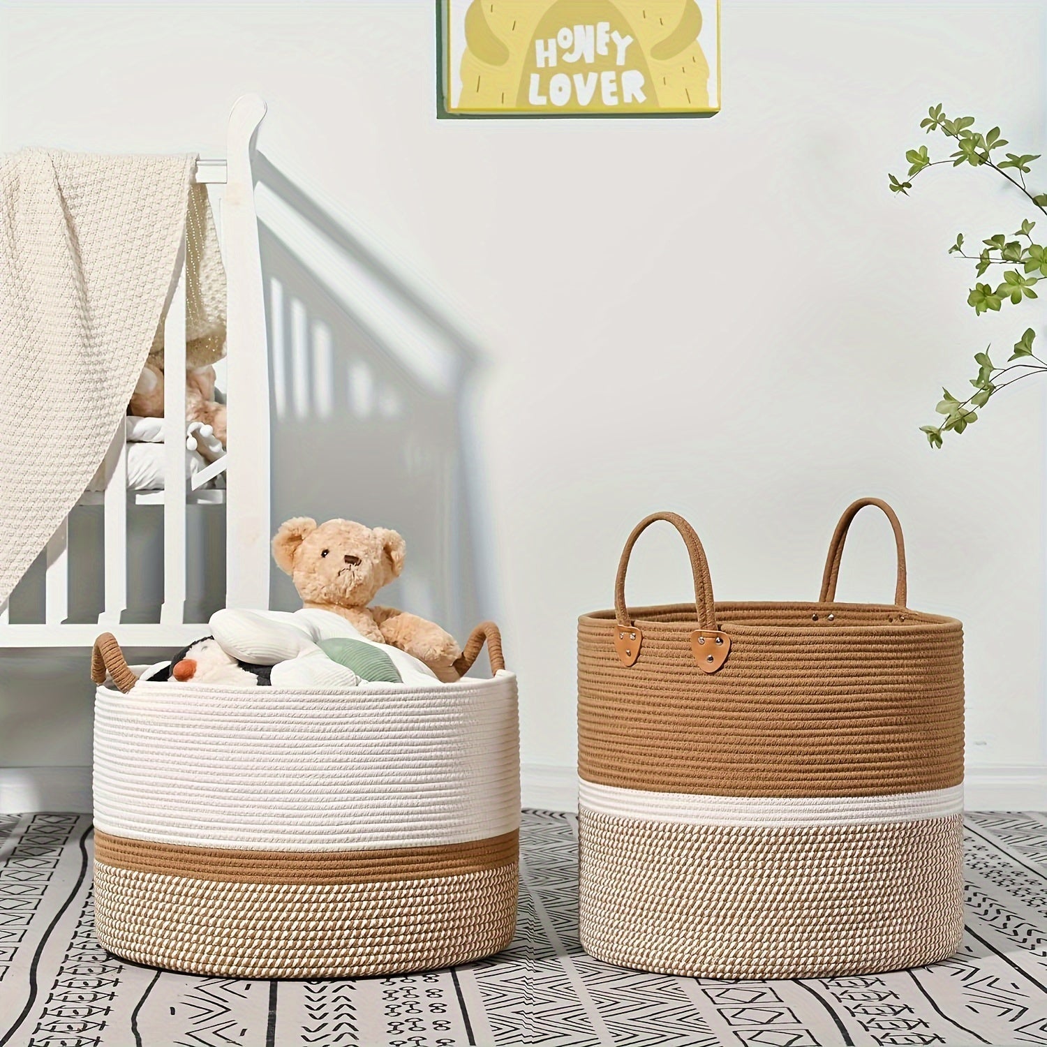 Cesto in Cotone Boho - Soluzione Elegante e Pratica