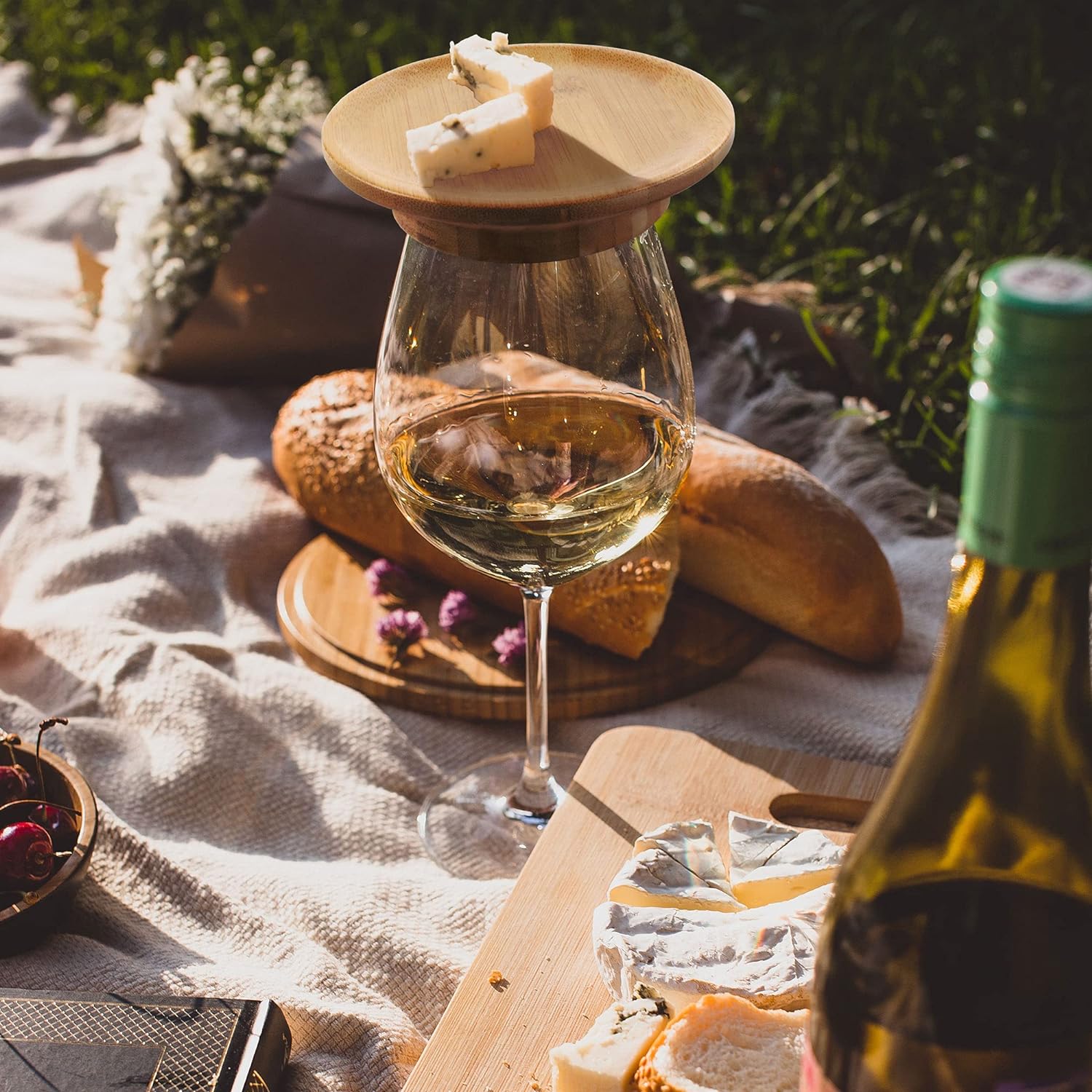 PerfekterGenuss - Topper per bicchiere di vino e charcuterie | 1+3 GRATIS