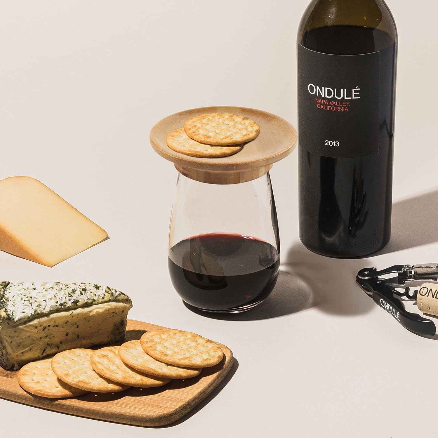PerfekterGenuss - Topper per bicchiere di vino e charcuterie | 1+3 GRATIS