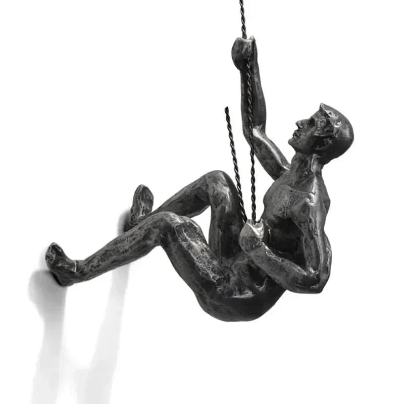 Set di 3 opere d'arte da parete con uomo in arrampicata